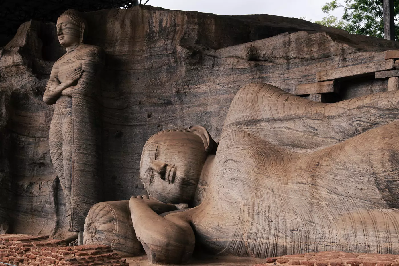 Polonnaruwa Gal Vihara rock temple colossal Buddha figures Sri Lanka UNESCO